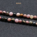 DIY Wholesale natural gemstone round beads Rhodonite jasper 4mm beads crystal jewelry