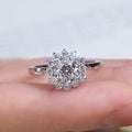 Messi Jewelry  MSR-1102 18K Gold Engagement Ring 0.5CT D VVS2 Lab Grown Diamond Ring