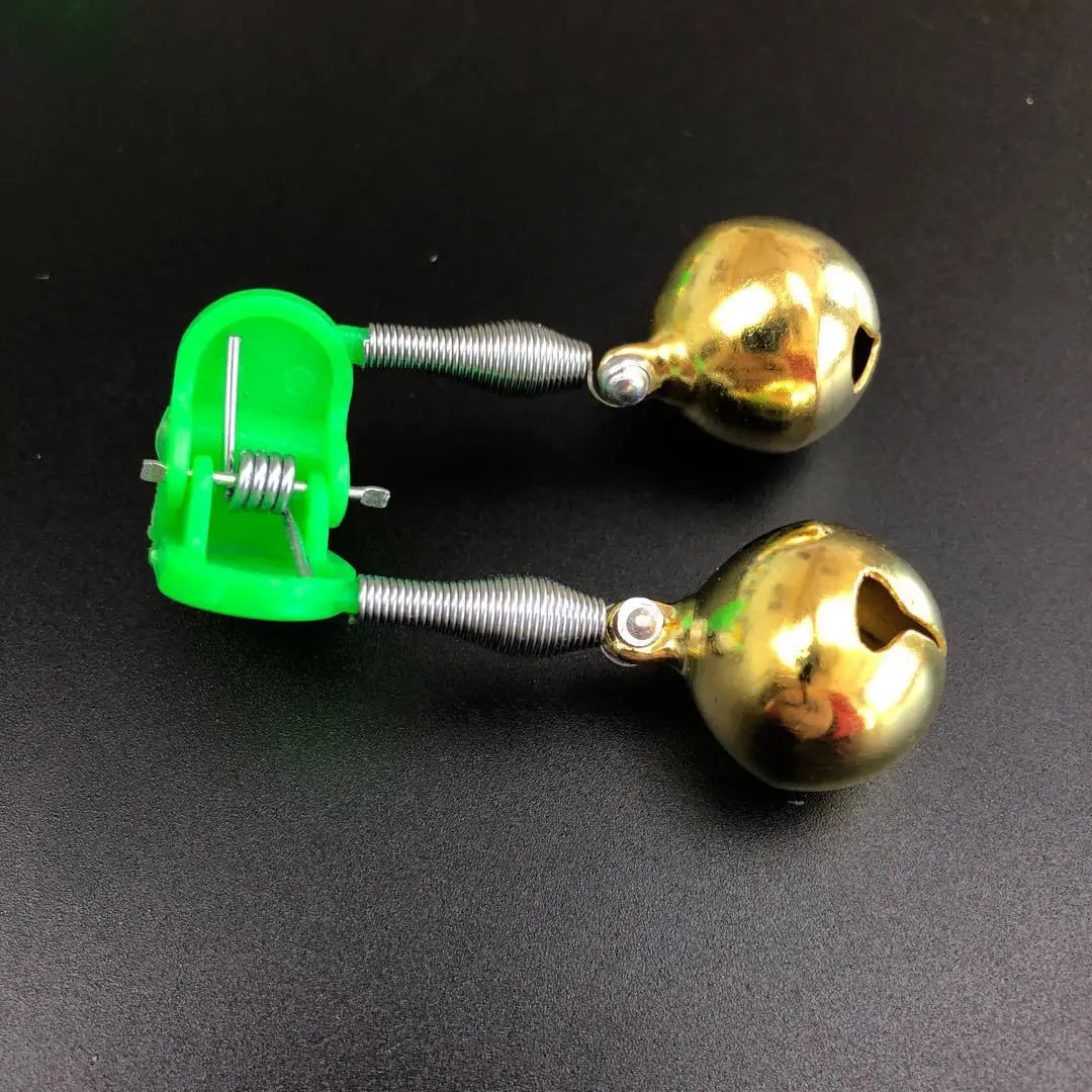 Wholesale Gold Twin Metal Clip Carp Fishing Bite Alarm Rod Bell Sea Rods Alarms with Copper Bells Small Bells Fishing Bite Alert