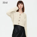 Wholesale New Early Autumn V-neck Sweater Thin Button Lazy Casual Short Top Fashion Women Sweater