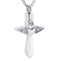 Cremation Urn Perfume Pendant Angel Crystal Cross Heart Necklace Jewelry Crystal Urn Memory Keepsake Holder Cremation Urn Ashes
