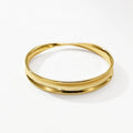 Nagosa Nickel Free Vintage 18k Gold Vermeil Brass Moebius Bangle Jewelry Women