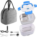 In Stock Gray Food Warmer Heating Electric Heating Lunch Box for Householdcartruck