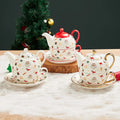 Hot Sale Special Gold Plated Tea Set Suit Christmas Gift One Pot Two Cups Ins Teapot Set Coffee Cup and Teapot MegaBDM