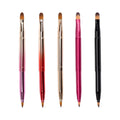 Portable Single Double-headed Lip Scrub Brush Retractable Smudge Concealer Eyeshadow Lip Brush Exfoliate Custom Logo Wholesale