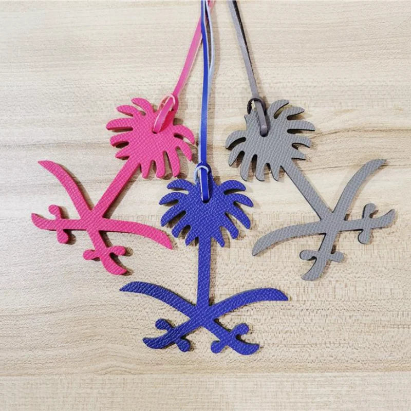 Women Bag Pendant Palm Tree Handbag Pendant PU Leather Bogg Bag Charms Backpack Charms Hanging Accessories