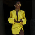 2023 New Women's 2 Piece Skirt Sets Fashion Long Sleeve Short Jacket High Waist Mini Skirts Office Two Piece Skirts Suits