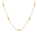 Stainless Steel 18K Gold Plated Rectangle Bar Necklace Titanium Steel PVD Personalized Splice Strip Chain Choker Necklace