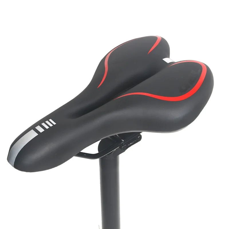 Bike Saddle Gel MTB Mountain Road Cycling Seat for Men Women PU Leather Silicone Comfortable Soft Shockproof Bicycle Cushion