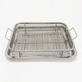 Rectangular Stainless Steel Oven Air Fryer Basket & Tray Pan Rack for Cooking Baking and Broiling