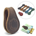 Crazy Horse Leather Money Paper Clip Cash Organizer Cowhide True Leather Magnetic Real Leather Strong Magnet Money Clip