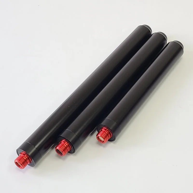 Black Color Aluminum Alloy 8/10/12inch Billiards Pool Cue Extensions for Longoni Cues Billiards Carom Cue Extensions with Bumper