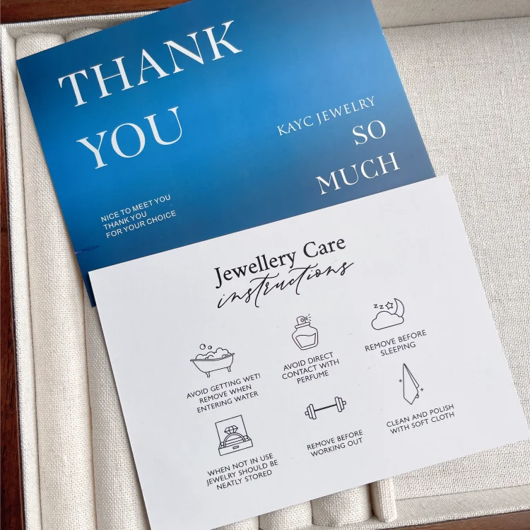 Art Paper Printing Business Thank You Card for Your Purchased Free Design Offset Paper Visiting Business Thank You Card