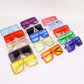 2025 Shades Retro Women Luxury Oversized Diamond Customized Logo Fashionable PC Square Big Rhinestone Sunglasses