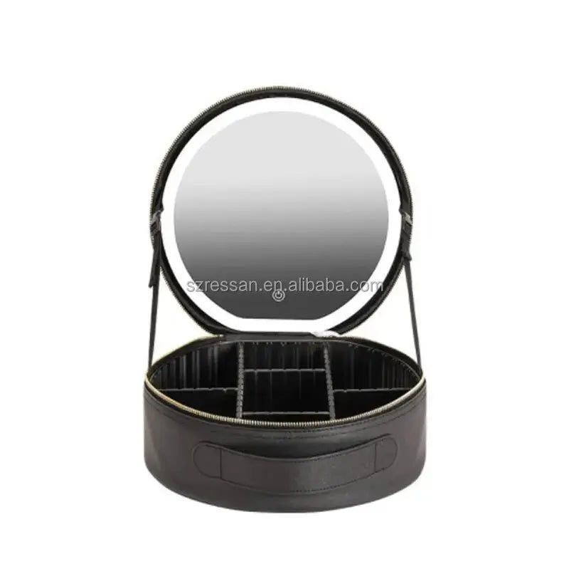 New Smart LED Cosmetic Case with Mirror Cosmetic Bag Large Capacity Fashion Portable Storage Bag Travel Makeup Bags