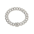 BB039  12MM Iced Out Cuban Chain Bracelet Brass Tension Setting Cubic Zircon Jewelry Men Bracelets