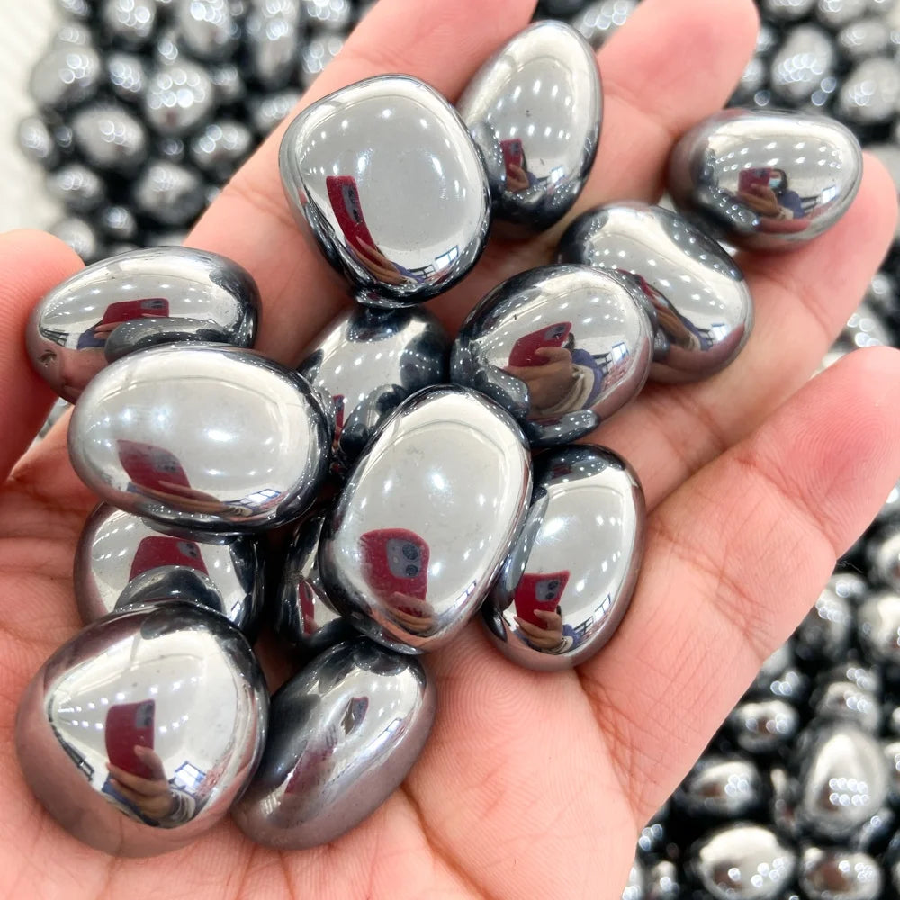 Hot Sale Natural Healing Crystal Tumbled Stone Quartz Crystal Gravel Terahertz Tumbled Stone