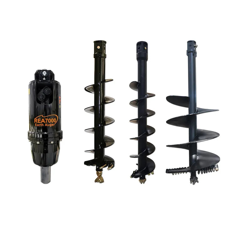 High Frequency Ground Earth Auger Drilling Machine for 1.5T Compact Excavator Attachment