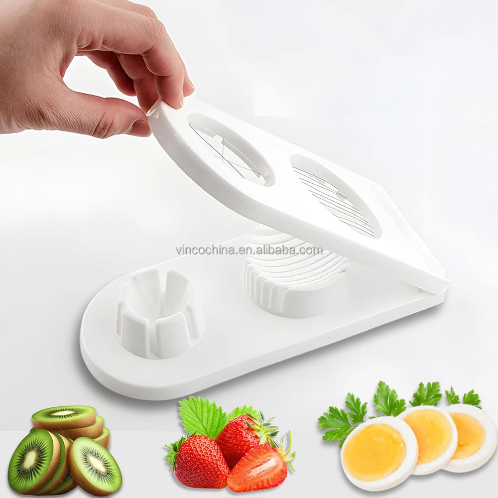 Multipurpose Heavy Duty Premium Strawberry Slicer Egg Cutter with Stainless Steel Wire