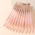 New Pink Wholesale Private Label Nails Art DIY Tool Painting Gel Liner Manicure Colorful Nylon Bristle Acrylic Nail Brush