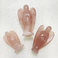 Wholesale Natural Healing Crystal Gemstone Rose Quartz Crystal Angel Decoration