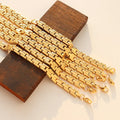 Unique and Chic Watch Band Design Flat Link Bracelet 18k Gold Plated Stainless Steel Chunky Bracelet Pulsera De Acero Inoxidable