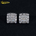 Hip Hop Jewelry Rapper Iced Out Screw Back 925 Sterling Silver Men Moissanite Stud Earrings