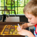 7 Color LED Drawing Pad Light-Up Acrylic Message Board with Luminous Stand for Home Desk Dry Erase Board