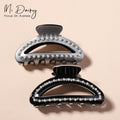 Mi Dairy Support Custom Design Color logo Hollowed Pearl  Hair Claw Clips for Women  223223