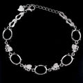 Sterling Silver 8*10mm Semi Mount Bracelet Empty Support Blank Claws Setting S925 Mountain Base Holder Without Stone Inlay DIY