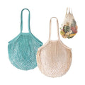 Wholesale Cheap Medium Reusable Organic Cotton Eco-friendly Folding Tote Mesh Shopping Drawstring Bag for Vegetables and Package