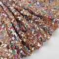 Golden Sequin Lace Mesh Fabric with Foam Sequins Custom Color Quick-Dry & Water-Soluble for Wedding Dresses (Boys & Girls) MegaBDM