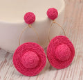 New Lovely Hat Summer Holiday Accessories Designer Handmade Big Jewelry Colorful Women Earrings