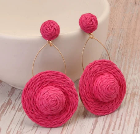 New Lovely Hat Summer Holiday Accessories Designer Handmade Big Jewelry Colorful Women Earrings