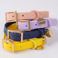 Wholesale Luxury Name Brand Dog Collars and Leashes Set Custom logo Pvc Dog Leash with Dog Tags Engraved for Pets