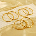 Wholesale 18K Stainless Steel Fashion Bracelets Rings Bamboo Joint Titanium Steel Wholesale Fashion Jewelry Bangles Plain Rings