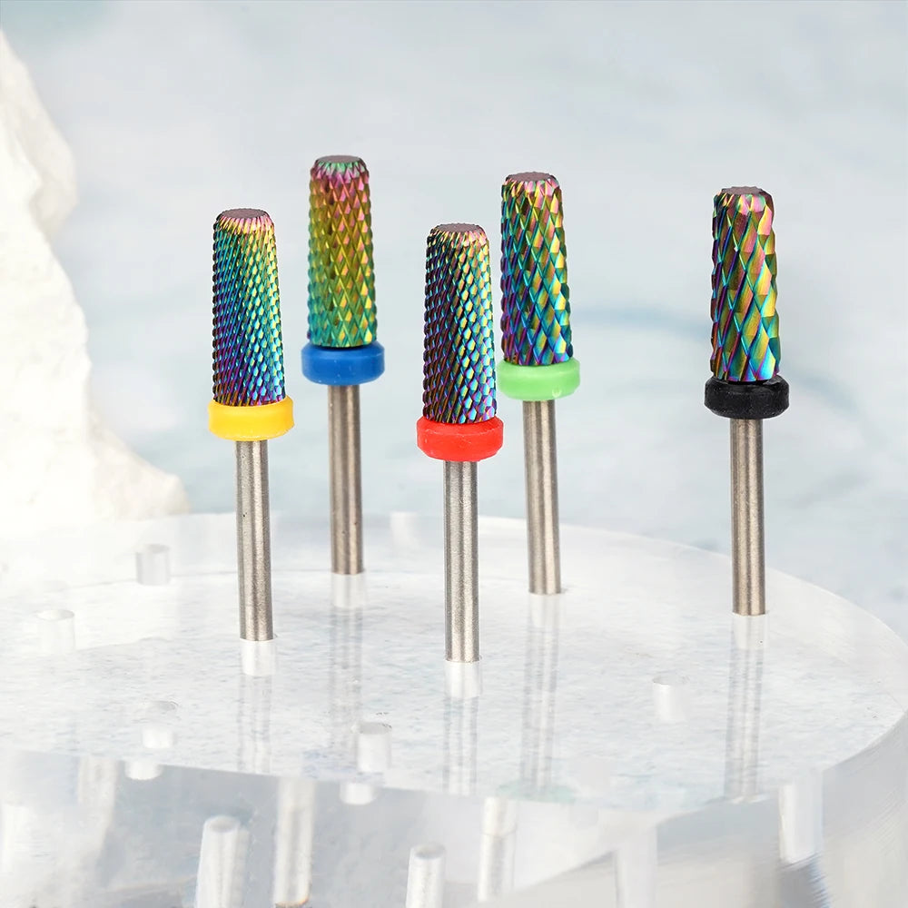 Wholesale Popular Hot Selling Carbide Nail Bits Rainbow Long Shank Nail Drill Bit Made in a Factory in YAQIN Nail Bit Drill