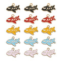 Alloy Enamel Airplane Charms Mixed Color Passenger Plane Pendant Transportation Charms for Jewelry Making DIY Crafts