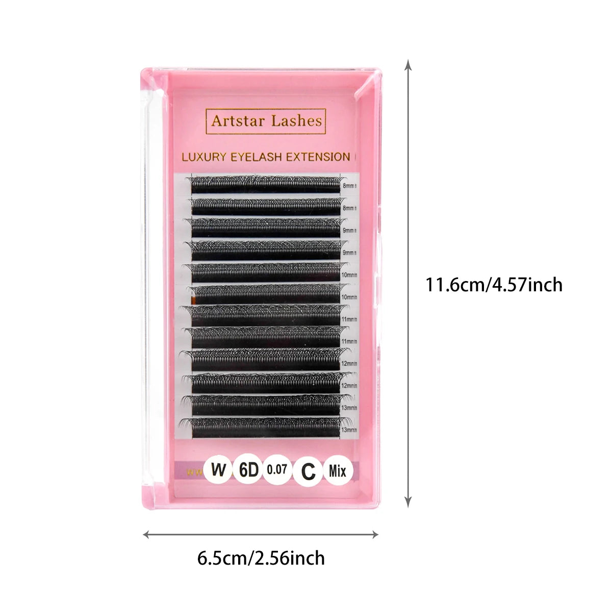 Dark Matte Lashes Tray Soft Model Natural Eyelash Korean PBT Fiber W Shape 3D 4D 5D 6D Volume Fan Eyelash Extensions