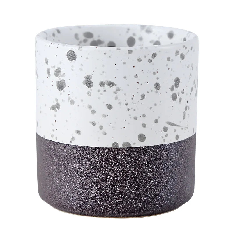 Japanese Style Swallow Design 200ml Vintage Porcelain Sandblasted Glazed Ceramic Mug Handle Dishwasher Microwave Safe Travel Use