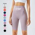 New Arrival Lulu Nude Feeling High Waist Butt Lift Tights Shorts Tummy Control Tiktok Gym Shorts Women Compression Biker Shorts