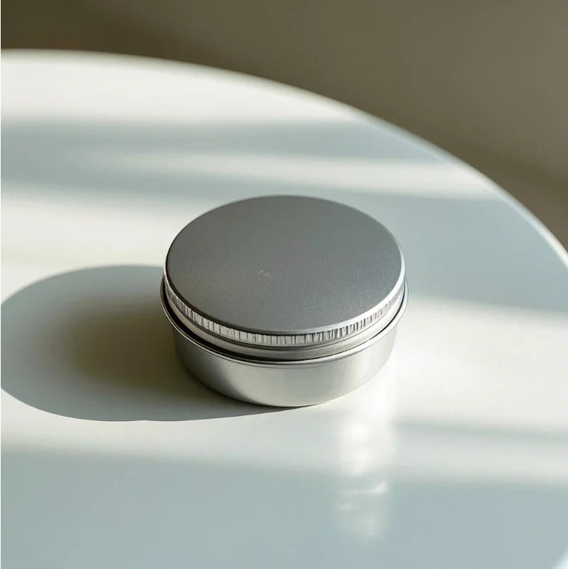 30g 60g   Stock Silver Aluminum Container Cosmetic Packing Jar Lip Cream Eye Cream Round Container Jar