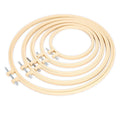 Tailai Wooden Bamboo Floral Hoop Macrame Craft Hoop Ring Bamboo Frame Bamboo Wooden Circle for DIY Dreamcatcher Ring
