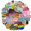 50pcs Inspirational Stickers for Water Bottles Laptop Luggage Waterproof Durable Vinyl Encouragement Stickers for Students