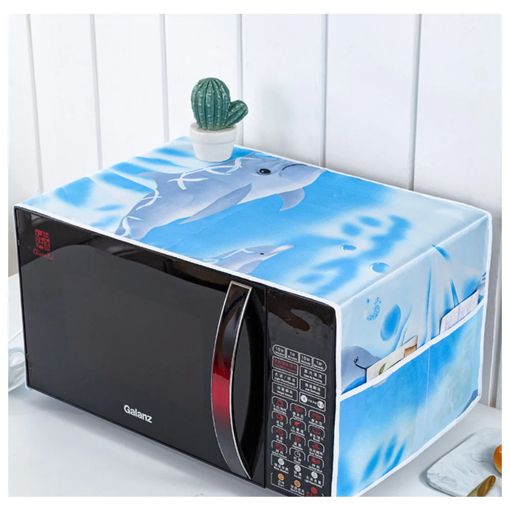 New Kitchen Waterproof Dustproof PEVA Material Eco-Friendly Square Refrigerator Microwave Oven Hanging Bag Set Folding