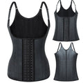 Women's Plus Size 25 Steel Reinforced Latex Corset Women Waist Trainer Vest with Shoulder Straps