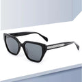 Trendy Modern Retro Sunglasses for Women Custom Logo Oversized Sun Glasses Cat Eye Acetate Frame Tac Polarized Modern Fashion