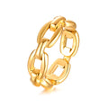 Minimalist Open Chain Knuckle Finger Fidget Ring Tarnish Free Stainless Steel Antique Fashion Jewelry Gold Rings Set for Girls