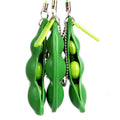 Popular  Funny Creative Extrusion Squeeze Pea Bean Soybean Keychain Kids Easy Play Stress Relief Toys