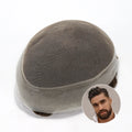 Australia Base Men for Toupee Swiss Lace Middle with PU Human Hair Wig for Men Natural Hairline Hair Replacement System Unit